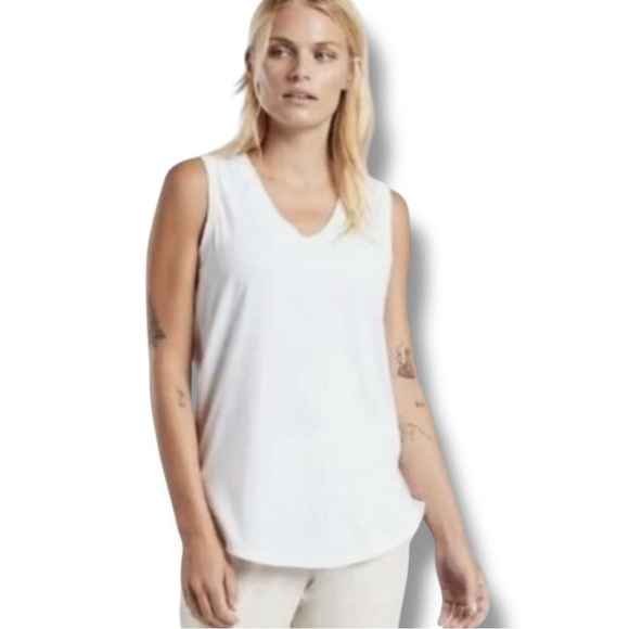 Athleta Tops - ATHLETA Essential V-neck Tank - XL White